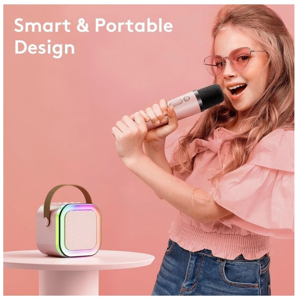 Portable Mini Blue-Tooth Karaoke Speaker for Kids & Adults with Wireless Microphone