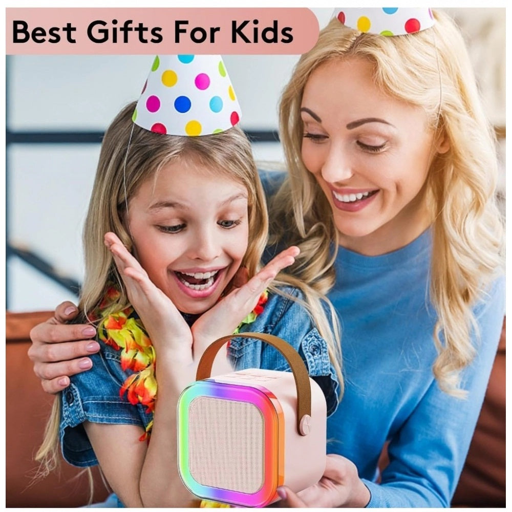 Portable Mini Blue-Tooth Karaoke Speaker for Kids & Adults with Wireless Microphone