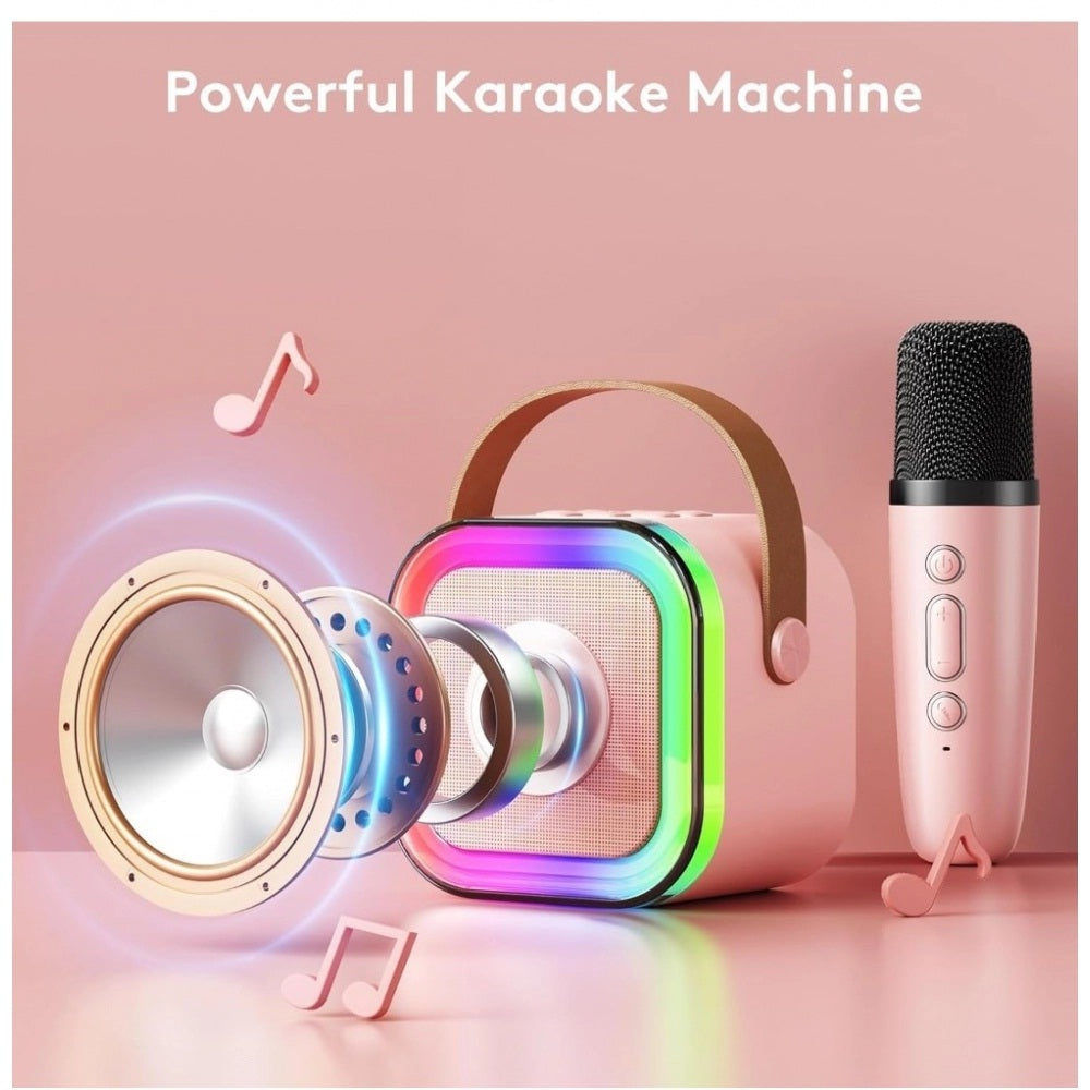 Portable Mini Blue-Tooth Karaoke Speaker for Kids & Adults with Wireless Microphone