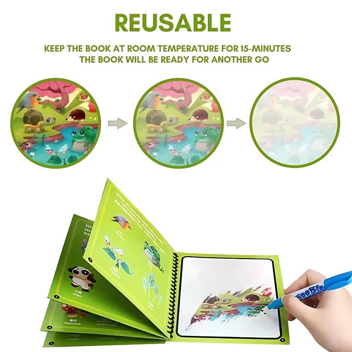 Hidden Gems Magic Water Book Combo (Set of 4) – No-Mess Fun for Kids
