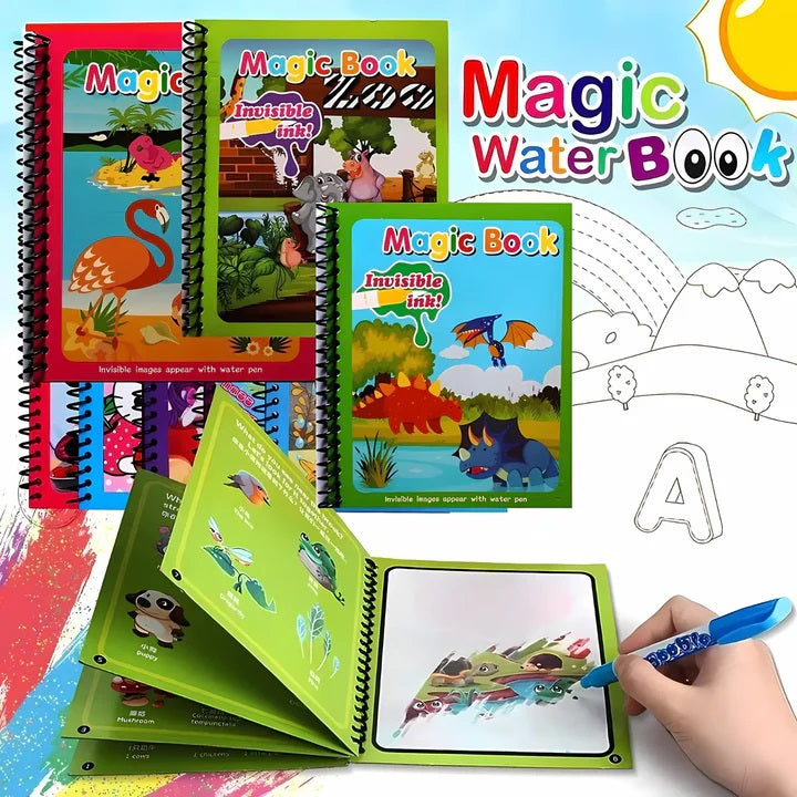 Hidden Gems Magic Water Book Combo (Set of 4) – No-Mess Fun for Kids