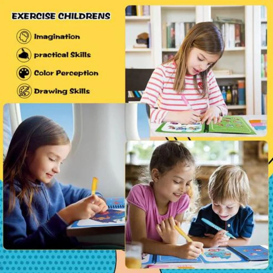 Hidden Gems Magic Water Book Combo (Set of 4) – No-Mess Fun for Kids