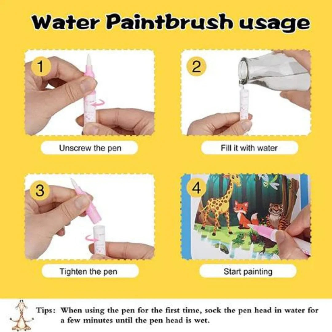 Hidden Gems Magic Water Book Combo (Set of 4) – No-Mess Fun for Kids