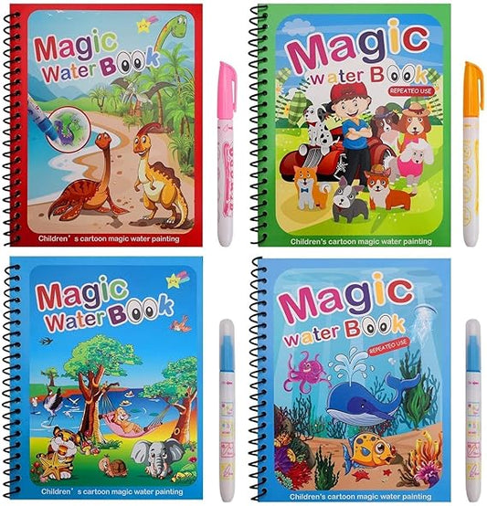 Hidden Gems Magic Water Book Combo (Set of 4) – No-Mess Fun for Kids